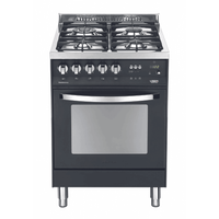 Rainbow 60 cm Gas Range Cooker - Black Matte - Lofra Cookers