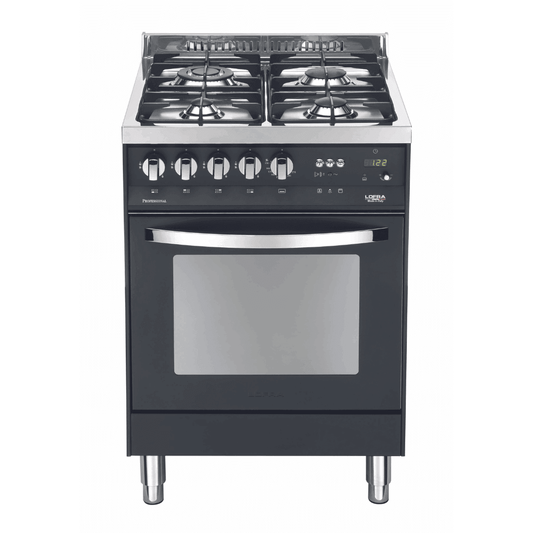 Rainbow 60 cm Gas Range Cooker - Black Matte - Lofra Cookers