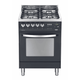Rainbow 60 cm Gas Range Cooker - Black Matte - Lofra Cookers