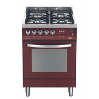 Rainbow 60 cm Gas Range Cooker - Red Burgundy - Lofra Cookers
