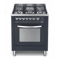 Rainbow 70 cm Dual Fuel Range Cooker - Black Matte - Lofra Cookers