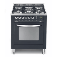 Rainbow 70 cm Gas Range Cooker - Black Matte - Lofra Cookers
