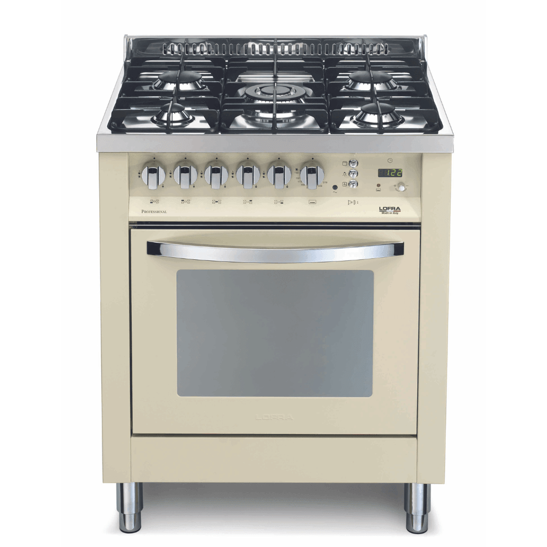 Rainbow 70 cm Gas Range Cooker - Ivory White - Lofra Cookers