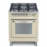 Rainbow 70 cm Gas Range Cooker - Ivory White - Lofra Cookers
