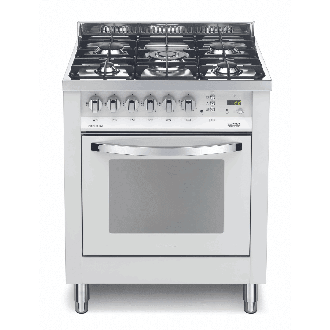 Rainbow 70 cm Gas Range Cooker - Pearl White - Lofra Cookers