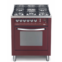 Rainbow 70 cm Gas Range Cooker - Red Burgundy - Lofra Cookers