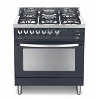 Rainbow 80 cm Dual Fuel Range Cooker - Black Matte - Lofra Cookers