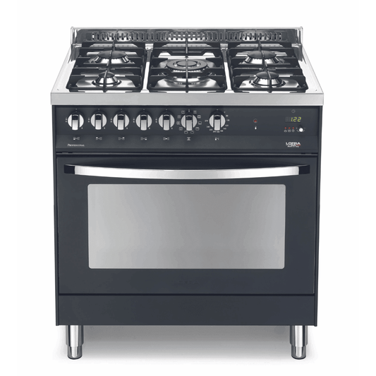 Rainbow 80 cm Dual Fuel Range Cooker - Black Matte - Lofra Cookers