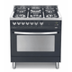 Rainbow 80 cm Dual Fuel Range Cooker - Black Matte - Lofra Cookers