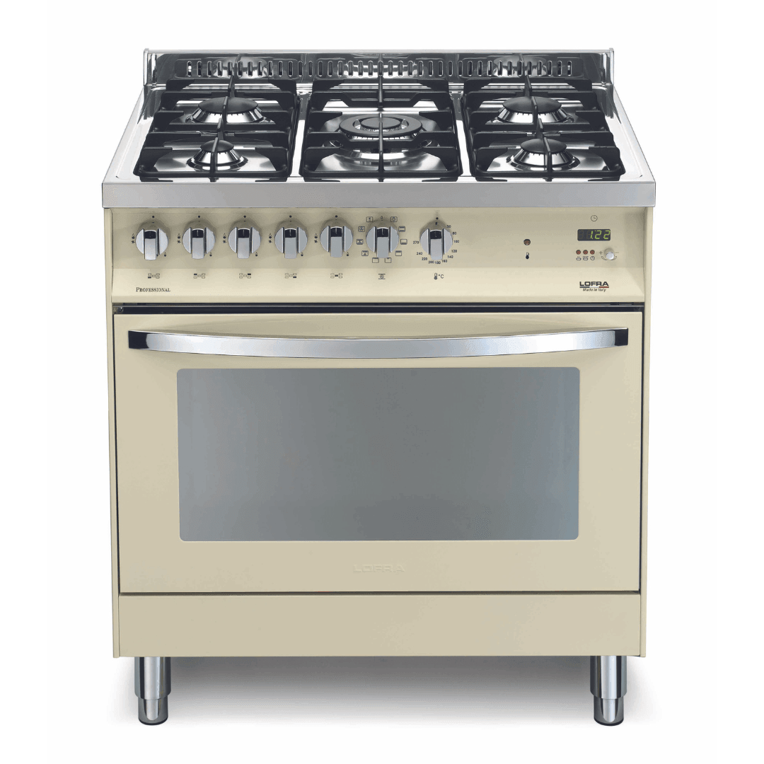 Rainbow 80 cm Dual Fuel Range Cooker - Ivory White - Lofra Cookers