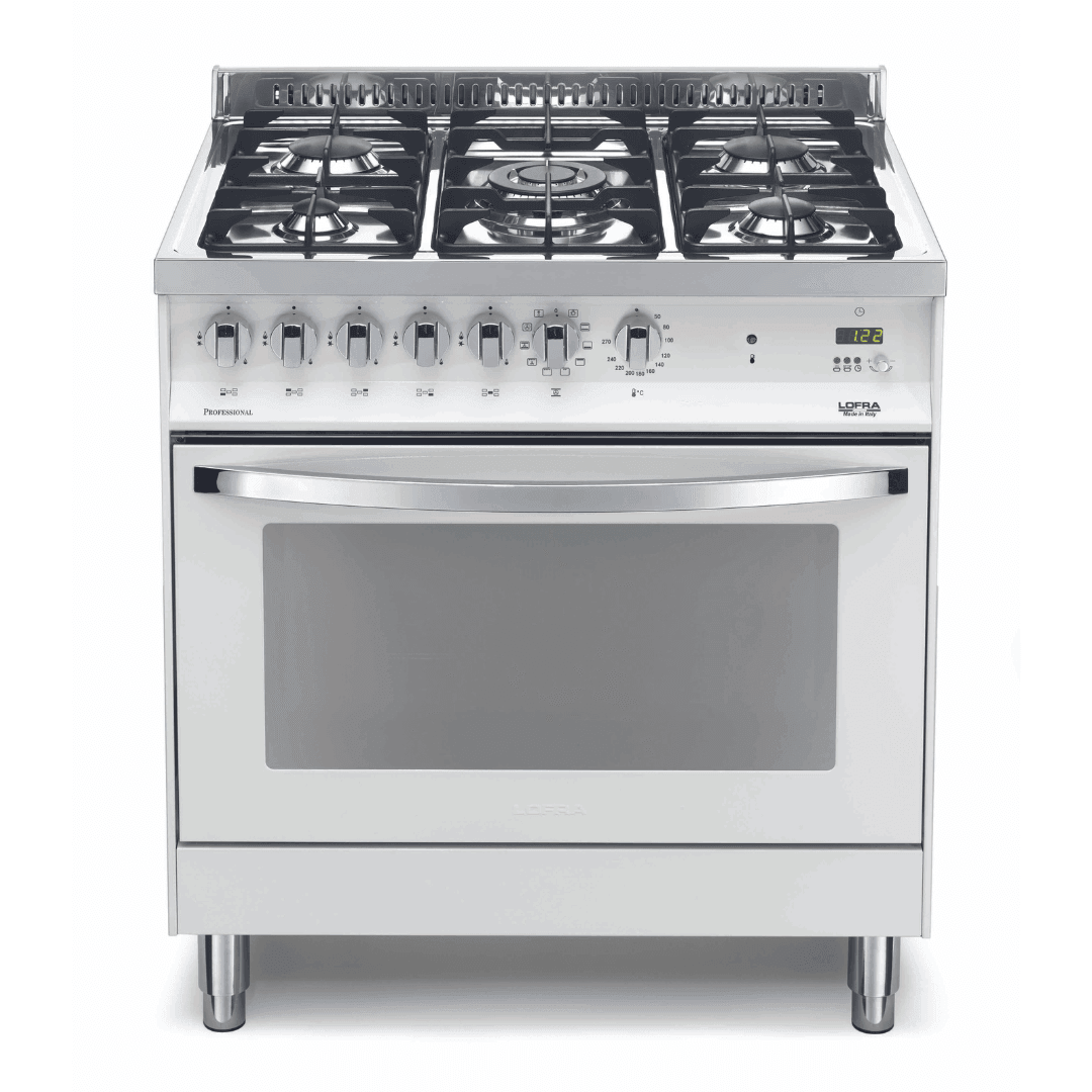 Rainbow 80 cm Dual Fuel Range Cooker - Pearl White - Lofra Cookers