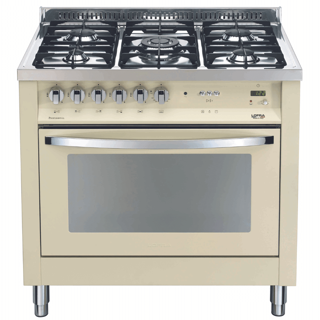Rainbow 90 cm Gas Range Cooker - Ivory White - Lofra Cookers
