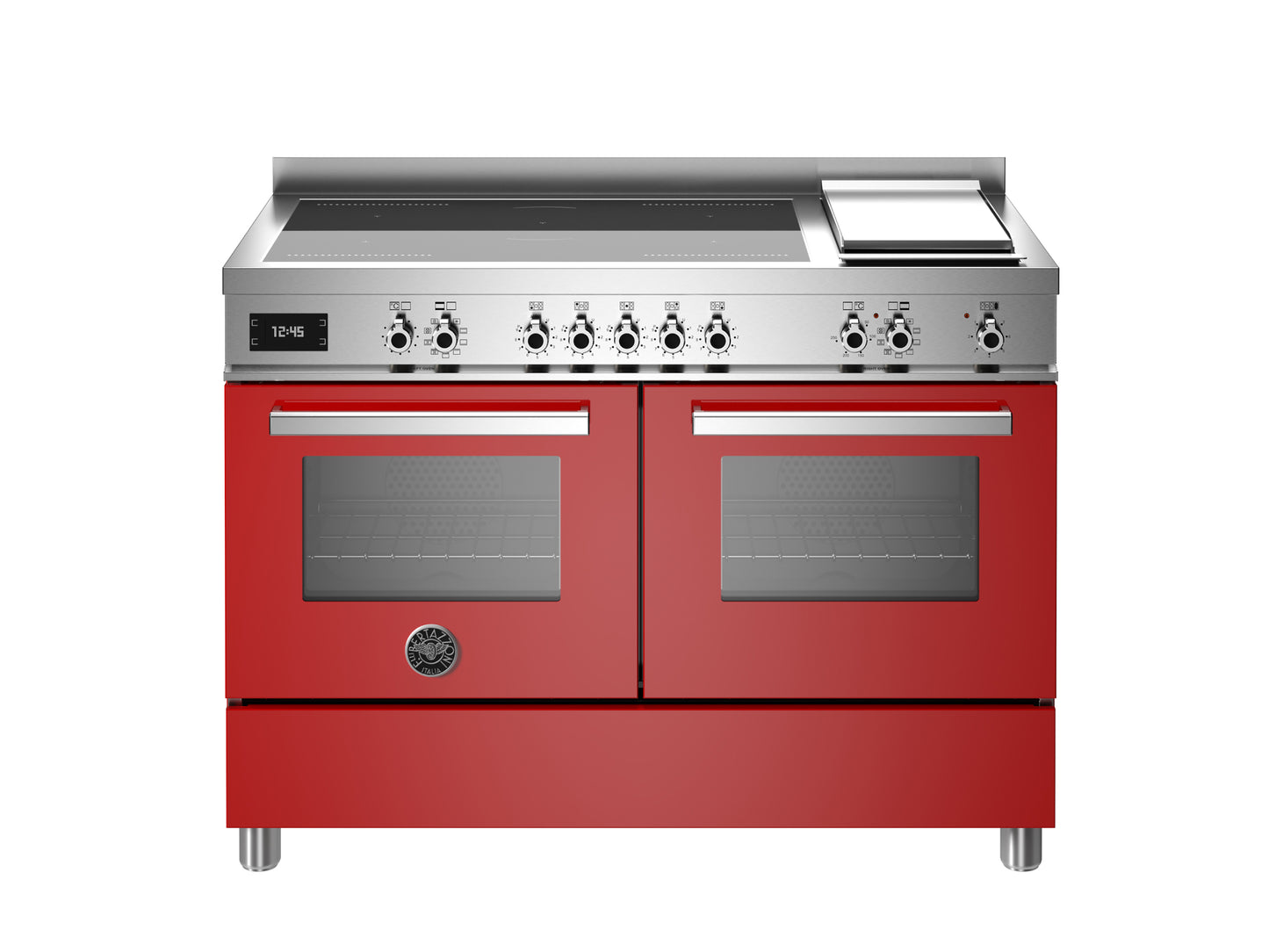 Bertazzoni Professional Series, 120 cm induction top + griddle, electric double oven