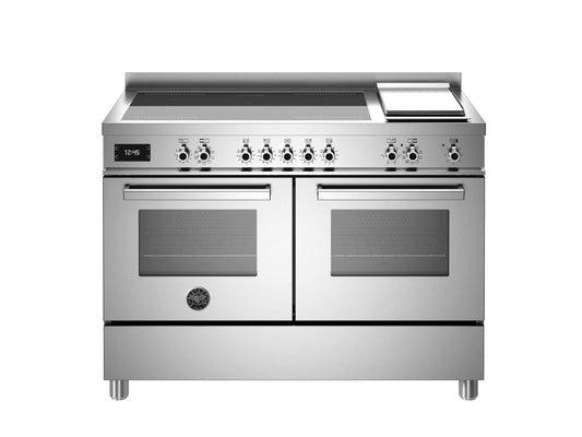PRO125I2EXT 120 cm induction top + griddle, electric double oven, Professional Series