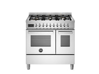 PRO96L2EXT, 90 cm 6-burner, electric double oven, Professional Series
