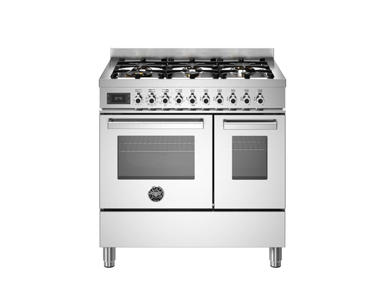PRO96L2EXT, 90 cm 6-burner, electric double oven, Professional Series