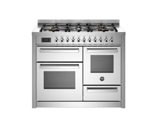 PRO116L3EXT 110 cm 6-burner, electric triple oven, Professional Series