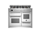 PRO116L3EXT 110 cm 6-burner, electric triple oven, Professional Series