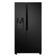 Teknix THSBS1791INBIX American Fridge Freezer Ice + Water Non-Plumb 90Cm Black Steel