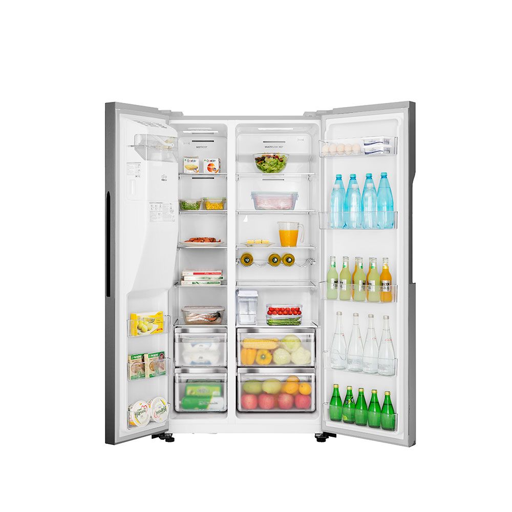 Teknix THSBS1791INX American Fridge Freezer Ice + Water Non-Plumb 90Cm S/S