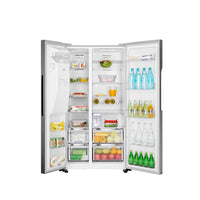 Teknix THSBS1791INX American Fridge Freezer Ice + Water Non-Plumb 90Cm S/S