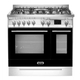 Venezia 90 cm Double Oven Dual Fuel Range Cooker - Black Matte - Lofra Cookers