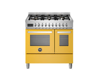 PRO96L2EXT, 90 cm 6-burner, electric double oven, Professional Series